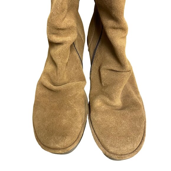 Fly London Yulo Suede Leather Platform Knee Boots Sz 39 (EU) Brown Tan Tall - Picture 7 of 11